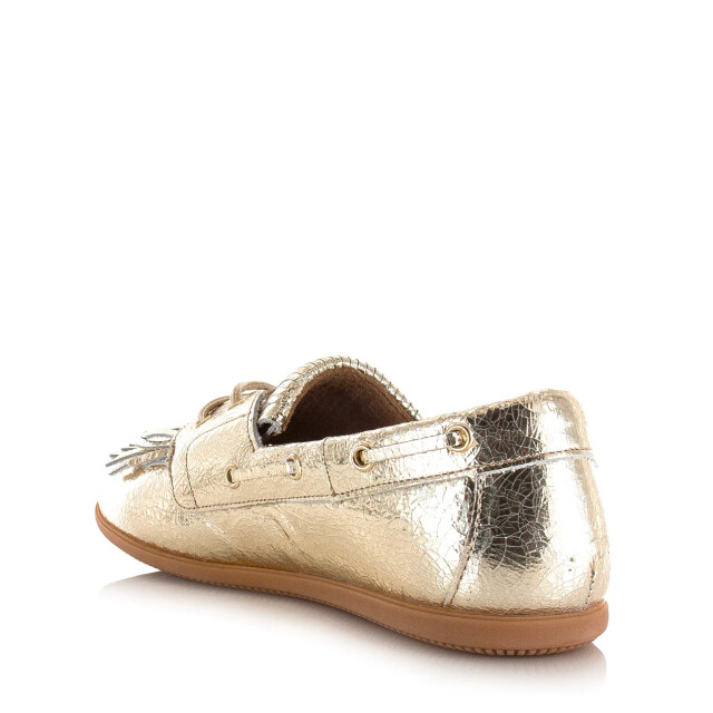 DWRS Label Dwrs latty fringes crackled champagne mocassins dames B11975-06 7208 large