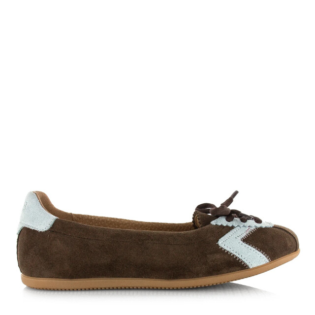 DWRS Label Dwrs temple dark brown/light blue loafers dames B11926-02 7898 large