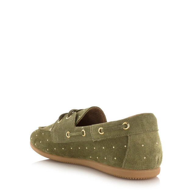 DWRS Label Latty small studs olive mocassins dames B11978-04 1233 large