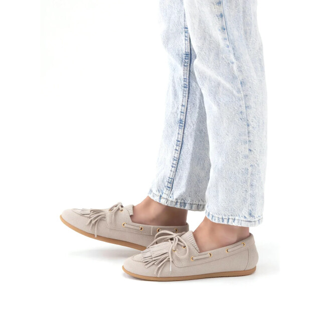 DWRS Label Latty fringes sand mocassins dames B11975-07 8318 large