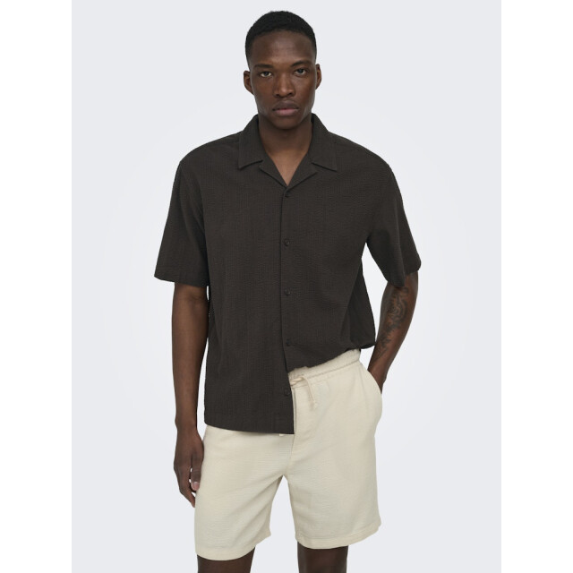 Only & Sons Onscruz rlx seersucker resort ss shirt - 5319.70.0003 large