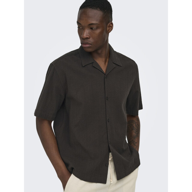 Only & Sons Onscruz rlx seersucker resort ss shirt - 5319.70.0003 large