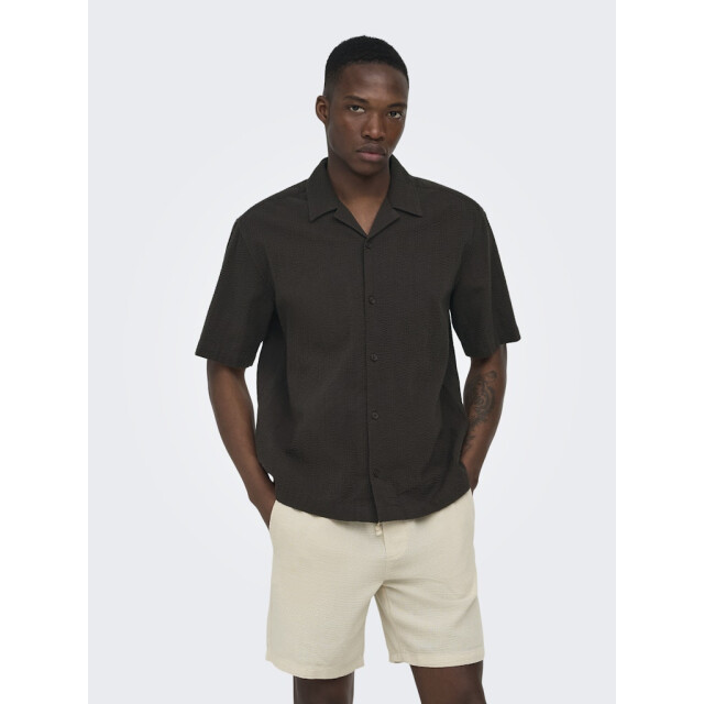 Only & Sons Onscruz rlx seersucker resort ss shirt - 5319.70.0003 large