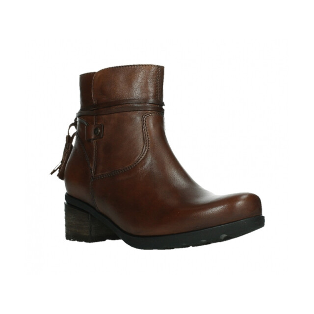 Wolky 07504 Macau Velvet leather Enkellaarzen Cognac 07504 Macau Velvet leather large