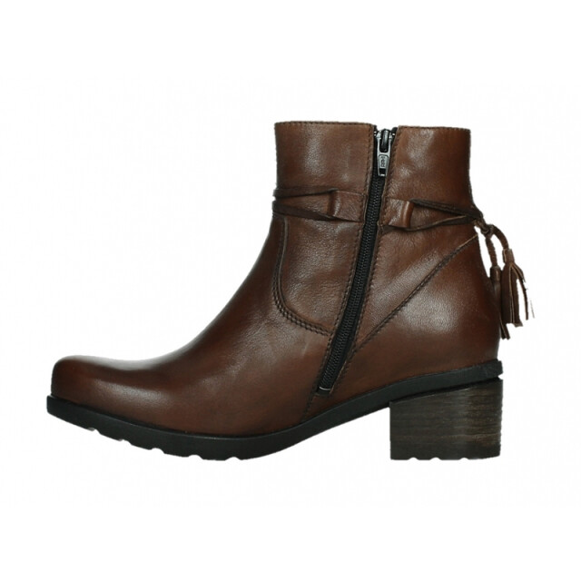 Wolky 07504 Macau Velvet leather Enkellaarzen Cognac 07504 Macau Velvet leather large