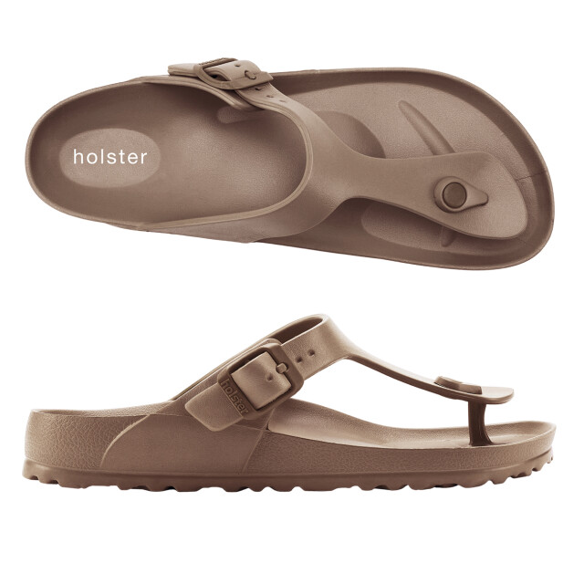 Holster Coastal vegan slides podologisch goedgekeurd slipper naturel HST287 large
