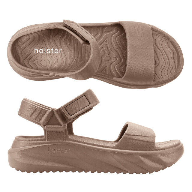 Holster Cloudnine vegan flatform sandaal dames waterproof & wasbaar podologisch goedgekeurd natural HST447 large