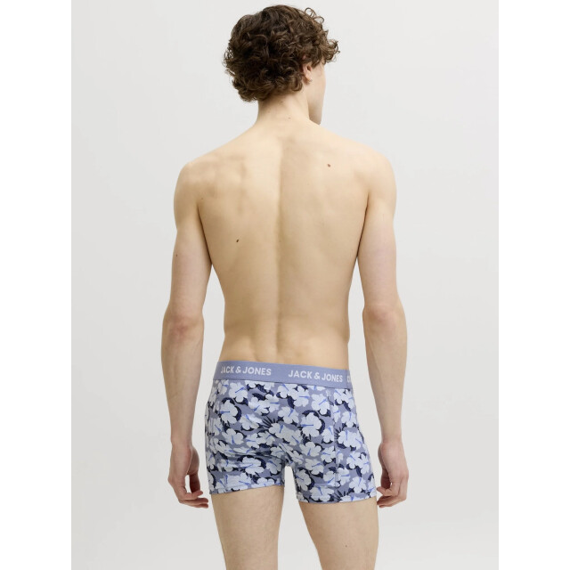 Jack & Jones Heren boxershorts effen trunks jacben 7-pack blauw/groen effen/gebloemd 12307713-North Atlantic large