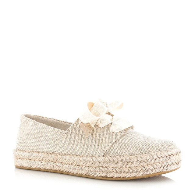 Toms Carolina lace up gold instappers espadrilles dames 10023062 large