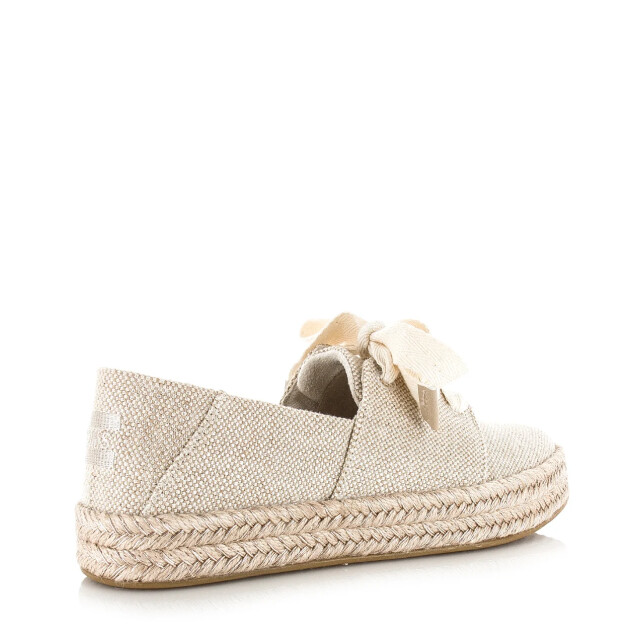 Toms Carolina lace up gold instappers espadrilles dames 10023062 large