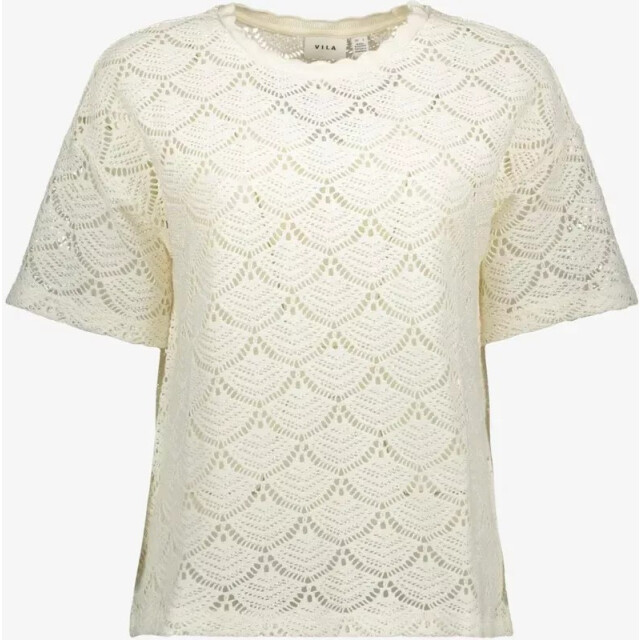 Vila Vibambena o-neck ss crochet toppb ecru 4382.03.0040 large