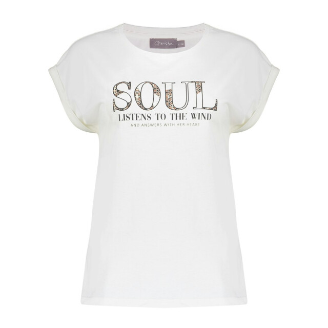 Geisha T-shirt 'soul' off-white 4339.02.0208 large