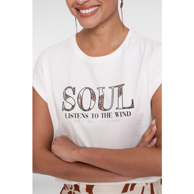 Geisha T-shirt 'soul' off-white 4339.02.0208 large