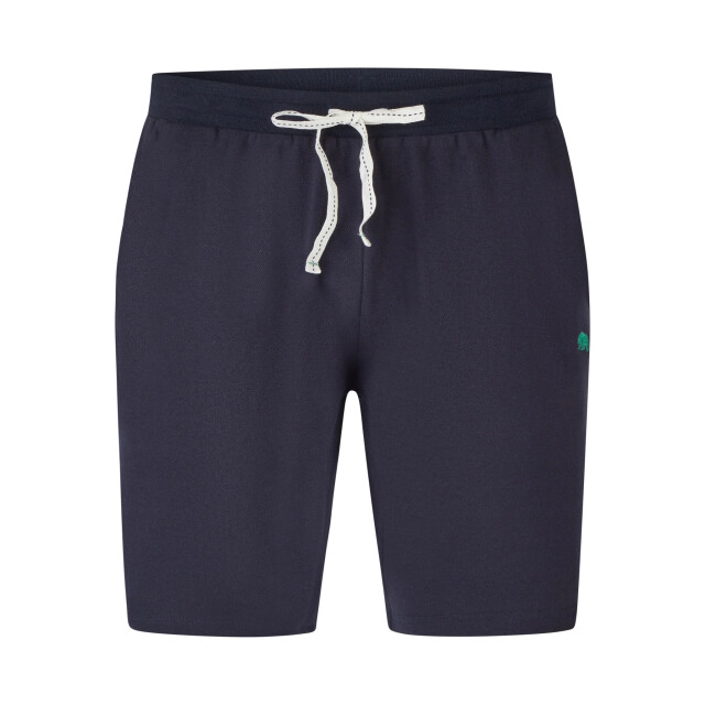 Phil & Co Heren shortama korte pyjama set crème/donkerblauw gestreept PH-6206-02 large