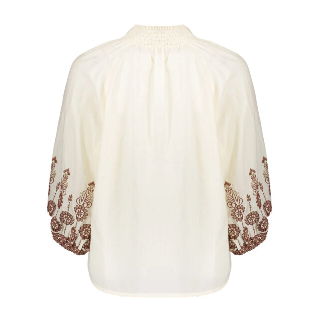 Geisha 63434 10 blouse embroidered sleeves off white 63434 10 large