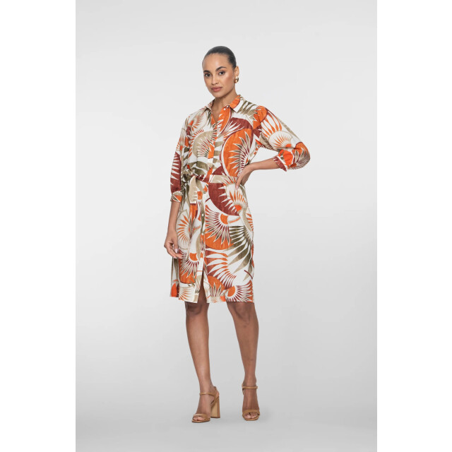 Geisha 67395-20 250 dress orange green camel 67395-20 250 large