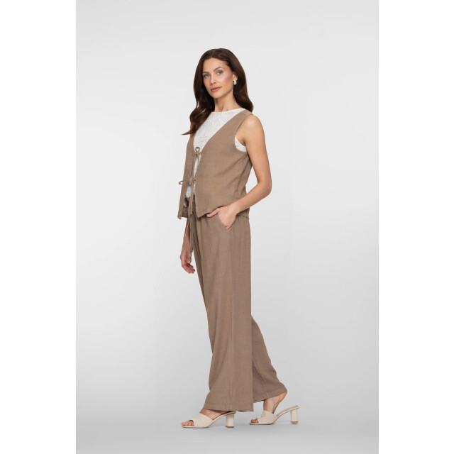 Geisha 61374 735 pants linen camel 61374 735 large