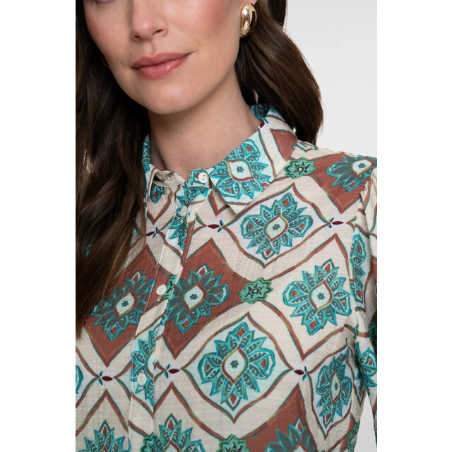 Geisha 63453 602 blouse aqua camel aqua camel 63453 602 large