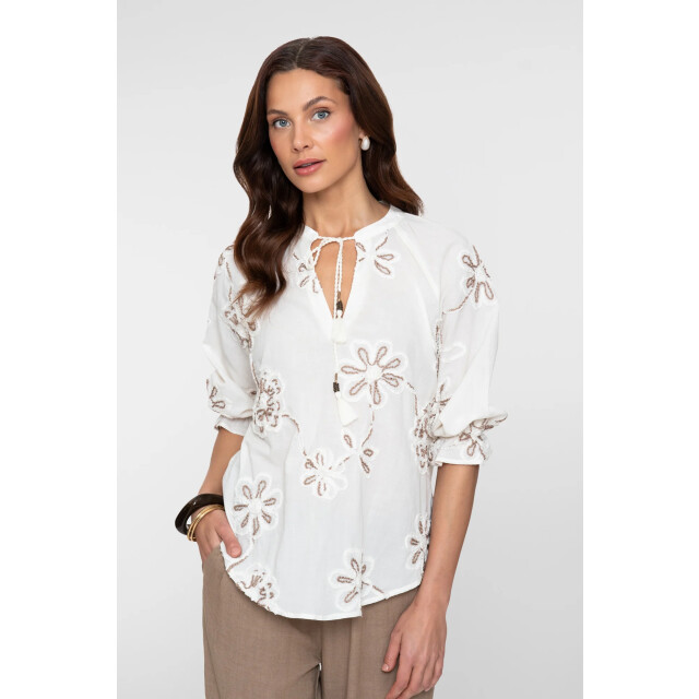 Geisha 63300 718 top embroidered ecru 63300 718 large