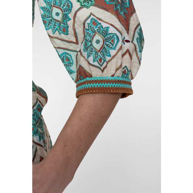 Geisha 63453 602 blouse aqua camel aqua camel 63453 602 large