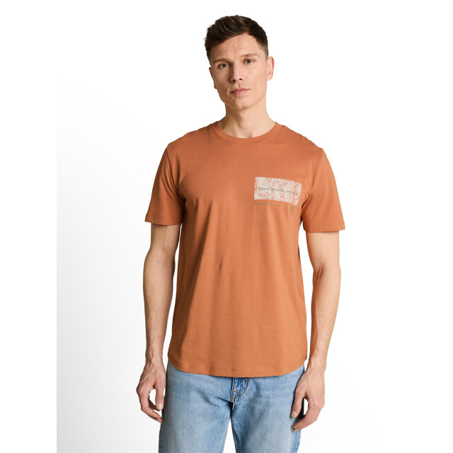 Tom Tailor Rounded hem printed t-shirt 1050354 large