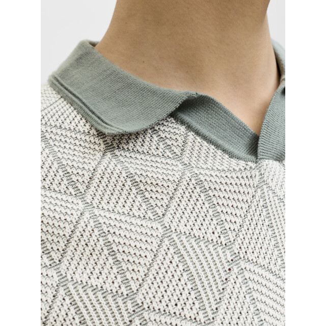 Jack & Jones Jprblublake structure knit split neck ss dessin 5369.29.0017 large