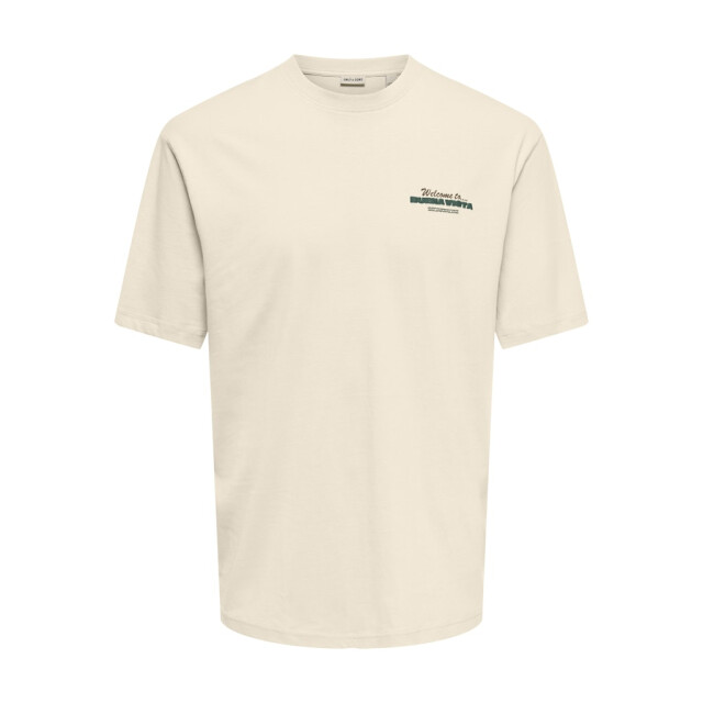 Only & Sons Onskiki life rlx ss tee ecru 5339.03.0056 large