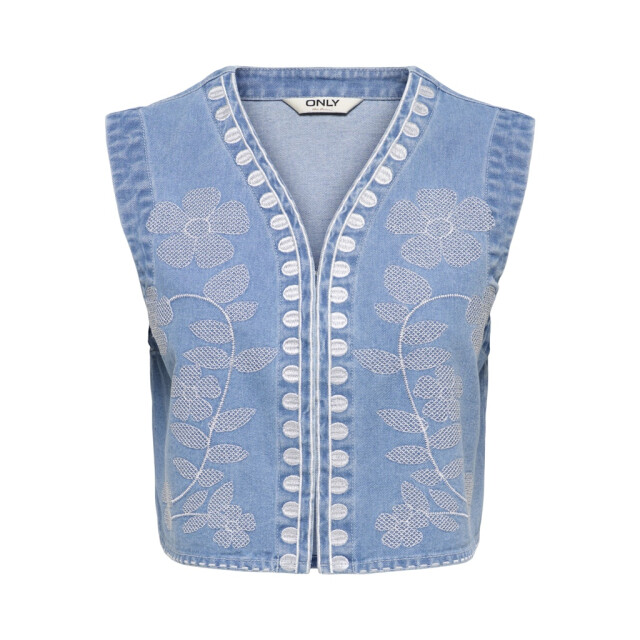 Only Onlnoella emb dnm waistcoat siji blue denim 4250.35.0055 large