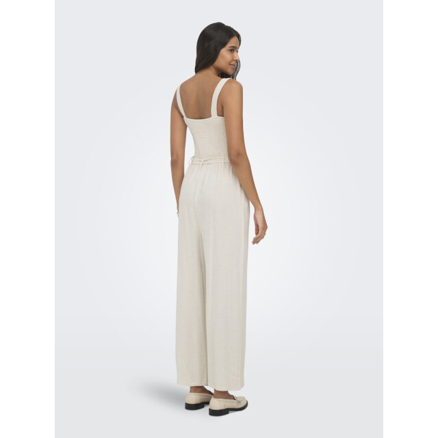 Only Onlsiesta linen bl belt jumpsuit pnt beige 4199.05.0005 large