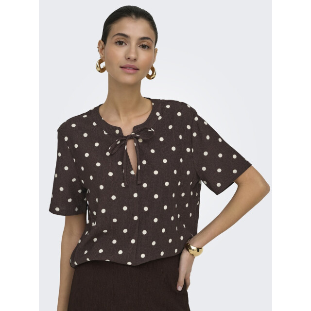 Jacqueline de Yong Jdydebbie ss v neck top jrs dia dessin 4382.79.0094 large