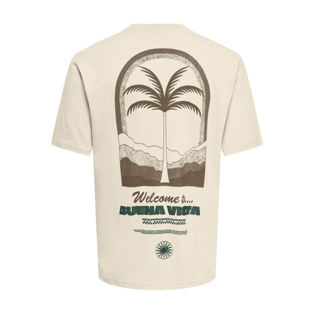 Only & Sons Onskiki life rlx ss tee ecru 5339.03.0056 large