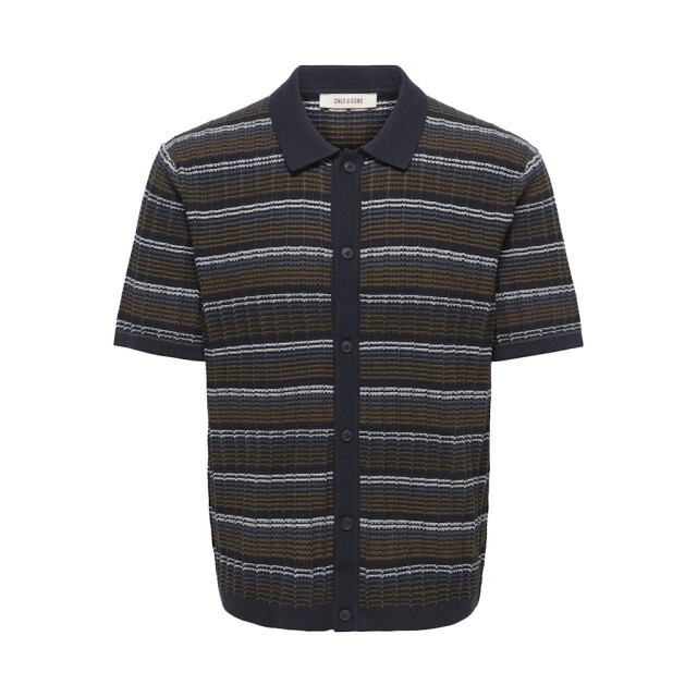 Only & Sons Onsleeds reg ss shirt knit noos dessin 5319.39.0105 large