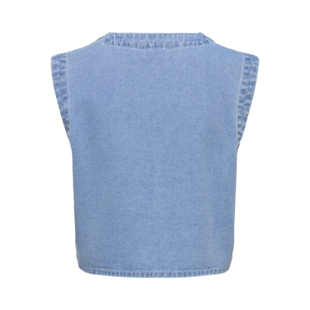 Only Onlnoella emb dnm waistcoat siji blue denim 4250.35.0055 large