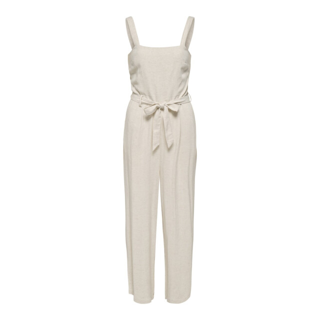 Only Onlsiesta linen bl belt jumpsuit pnt beige 4199.05.0005 large