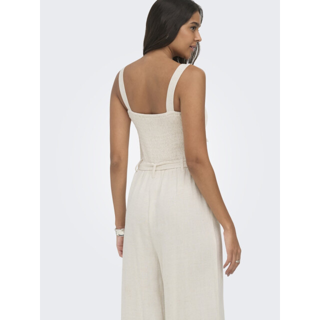Only Onlsiesta linen bl belt jumpsuit pnt beige 4199.05.0005 large