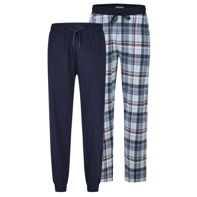 Phil & Co Heren lange pyjamabroeken 2-pack geruit/donker PH-6299-02 large