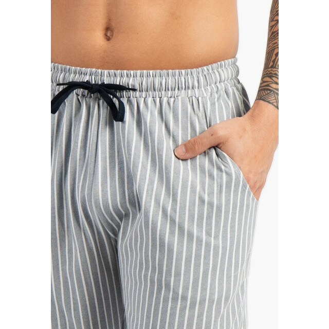 Phil & Co Heren lange pyjamabroeken 2-pack grijs gestreept/donkerblauw PH-6300-02 large