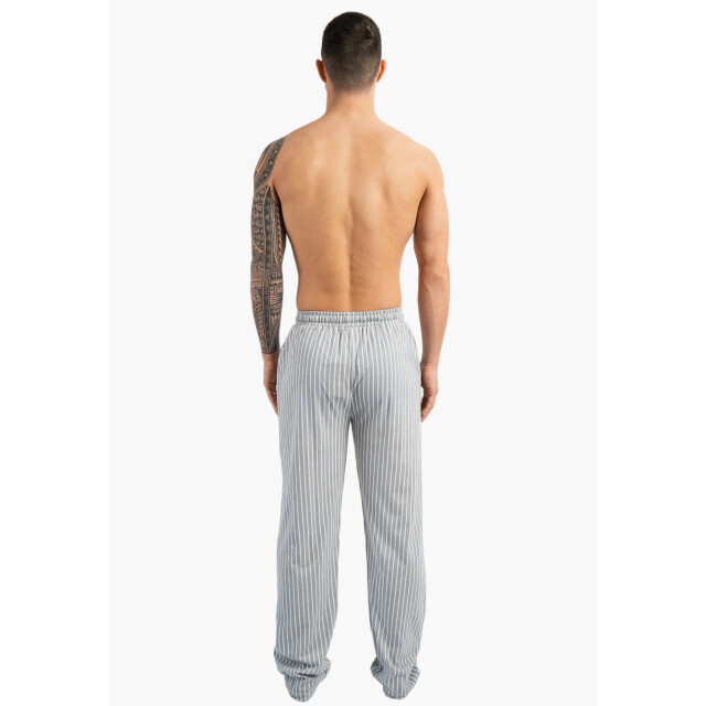 Phil & Co Heren lange pyjamabroeken 2-pack grijs gestreept/donkerblauw PH-6300-02 large