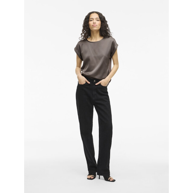Vila Viellette ss satin top noos taupe 4382.77.0008 large