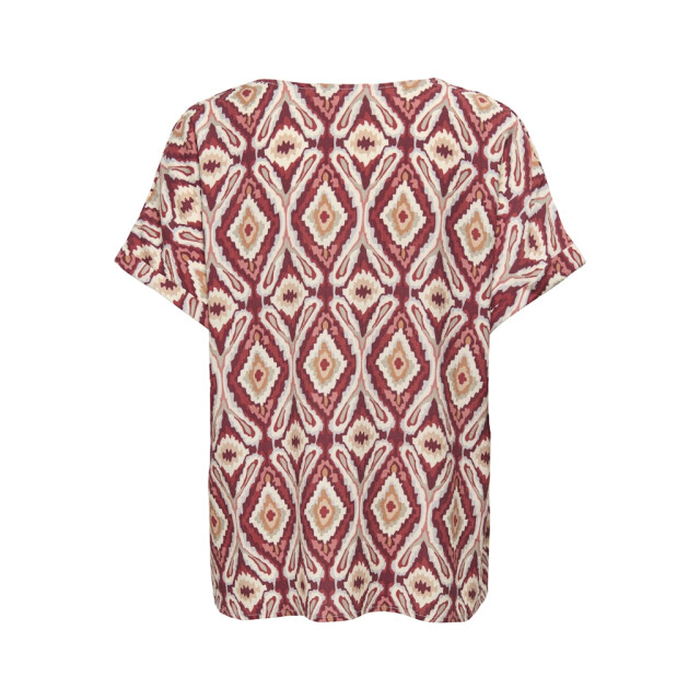 Only Onlbelly mikasi ss v-neck top wvn ex dessin 4382.49.0033 large