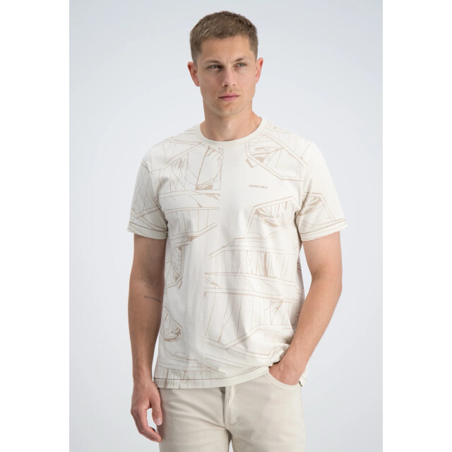 Gabbiano T-shirt korte mouw met allover print ecru dessin 5339.08.0036 large