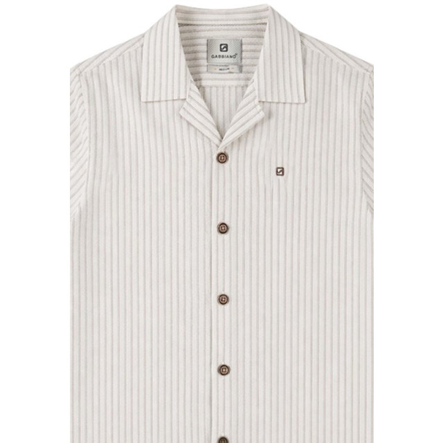 Gabbiano Blouse korte mouw met streepdessin ecru dessin 5319.08.0050 large