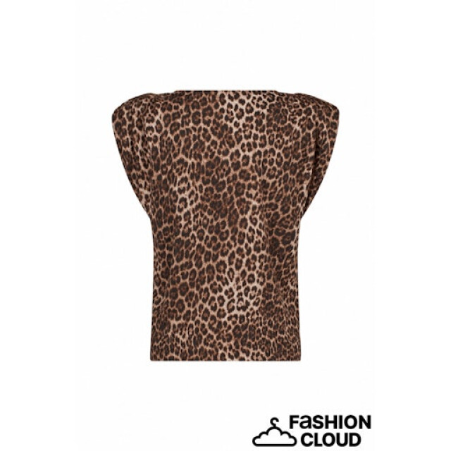 Studio Anneloes leone leopard vneck top 13959 9997 multi color 06010.500.0012 large