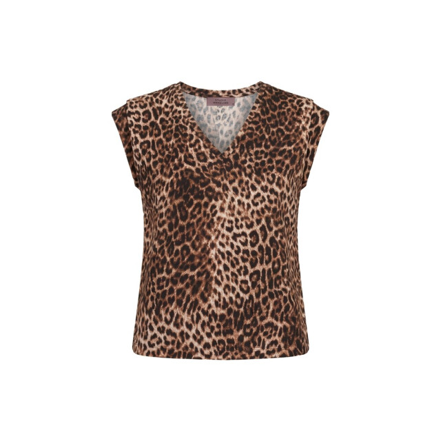 Studio Anneloes leone leopard vneck top 13959 9997 multi color 06010.500.0012 large