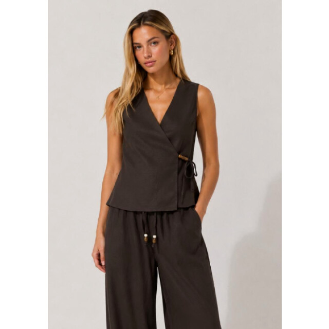 Only Onlbaia s/l linen bl wrap waistcoat 15374592 large