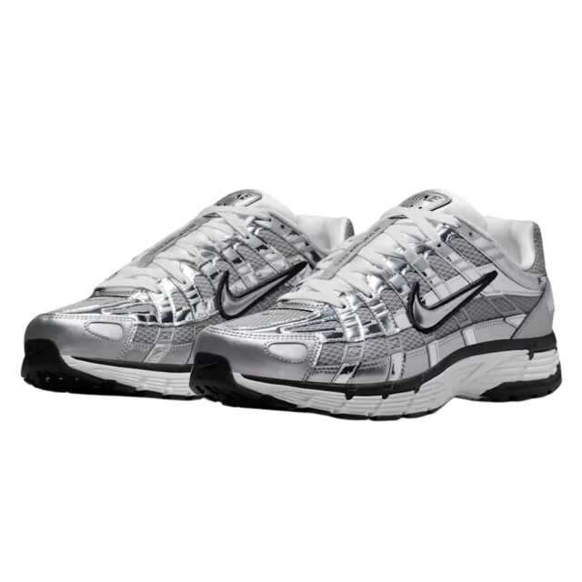 Nike P-6000 metallic silver sail unisex sneaker CN0149-001 large