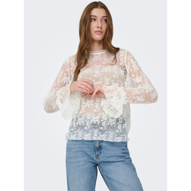 Only Onlcrisma ls o-neck top wvn off-white 4389.02.0012 large