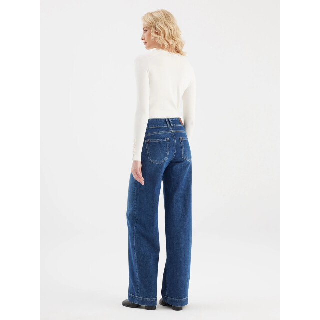 C.O.J. Denim Wide straight jeans dark blue Carlotta-4 large