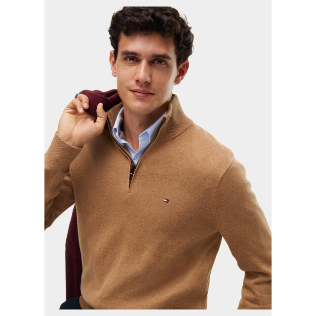 Tommy Hilfiger Half zip pima org ctn cashmere zip moc mw0mw28049/a1l 211426 large