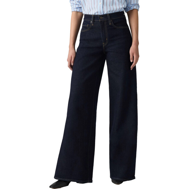 Levi's 728 high rise wide leg jeans retro rinse lb 0039B0001 large
